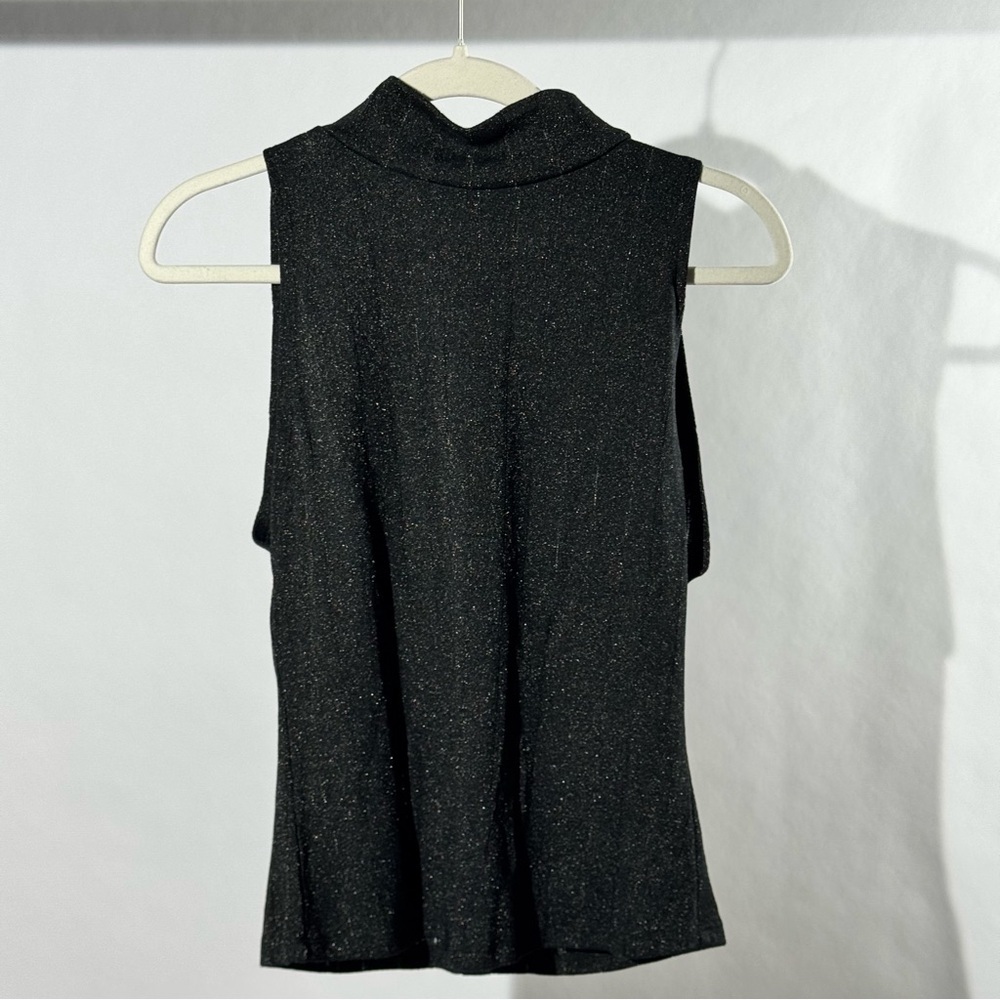 Reformation Black Sparkle Tank Top